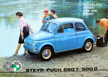 Steyr-Puch 650 T Modelprogram 1963 Carbrochure (5508)